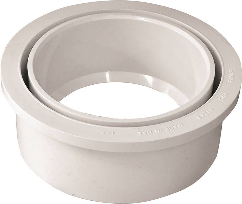 IPEX USA LLC-CANPLAS IPEX 192756 Flush Reducing Pipe Bushing, 4 x 3 in, Spigot x Hub, PVC, White, SCH 40 Schedule PLUMBING, HEATING & VENTILATION IPEX USA LLC-CANPLAS