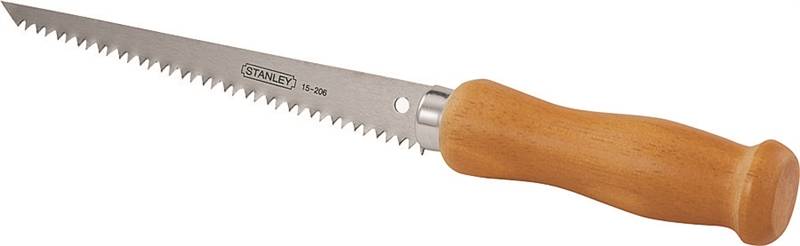 STANLEY STANLEY 15-206 Wallboard Saw, 6 in L Blade, 8 TPI, Hardwood Handle TOOLS STANLEY