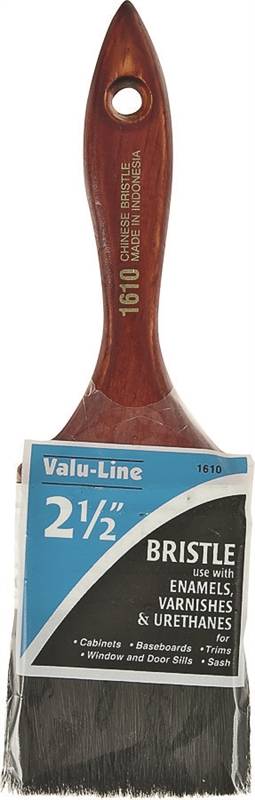 LINZER Linzer 1610-2.5 Varnish/Wall Brush, 2-1/2 in W, 2-1/4 in L Bristle, China Bristle, Varnish Handle PAINT LINZER