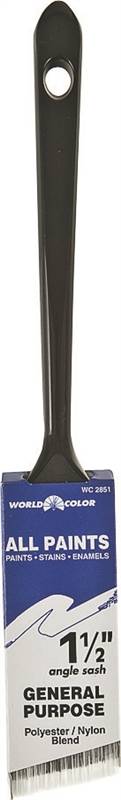 LINZER Linzer WC 2851-1.5 Paint Brush, 1-1/2 in W, 2-1/4 in L Bristle, Nylon/Polyester Bristle, Sash Handle