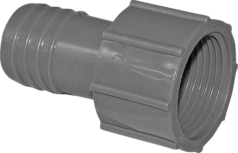 BOSHART INDUSTRIES Boshart UPVCFA-10 Pipe Adapter, 1 in, FPT x Insert, PVC, Gray PLUMBING, HEATING & VENTILATION BOSHART INDUSTRIES