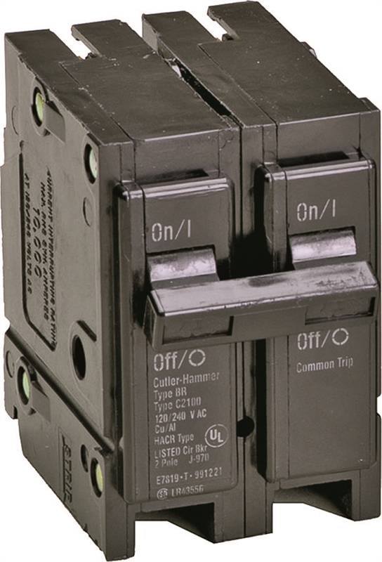 CUTLER-HAMMER Cutler-Hammer BR225 Circuit Breaker, Mini, Type BR, 25 A, 2 -Pole, 120/240 V, Common Trip, Plug Mounting ELECTRICAL CUTLER-HAMMER