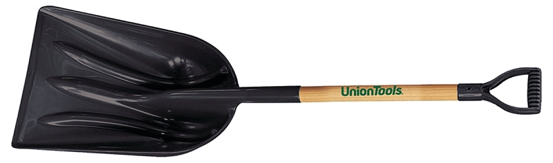 UNION TOOLS UnionTools 1681500 Snow Scoop, 14-1/4 in W Blade, 17-3/4 in L Blade, Polyethylene Blade, Wood Handle, 46 in OAL LAWN & GARDEN UNION TOOLS