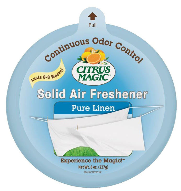 CITRUS MAGIC Citrus Magic 616472871 Air Freshener, 8 oz, Pure Linen, 350 sq-ft Coverage Area, Water, Vegetable Derived Emulsifiers