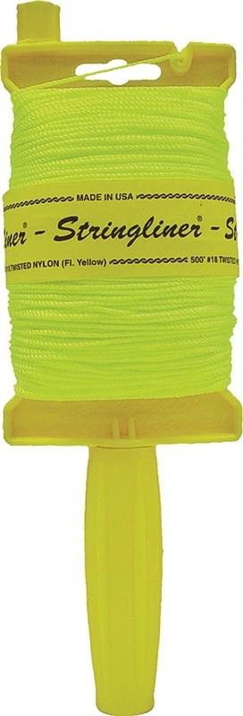 STRINGLINER BY U.S. TAPE Stringliner 11712 Line Reel, 500 ft L Line, Fluorescent Yellow Line HARDWARE & FARM SUPPLIES STRINGLINER BY U.S. TAPE