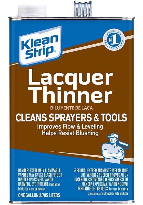 KLEAN STRIP Klean Strip GML170SC Lacquer Thinner, Liquid, Characteristic Ketone, Clear, 1 gal Can PAINT KLEAN STRIP