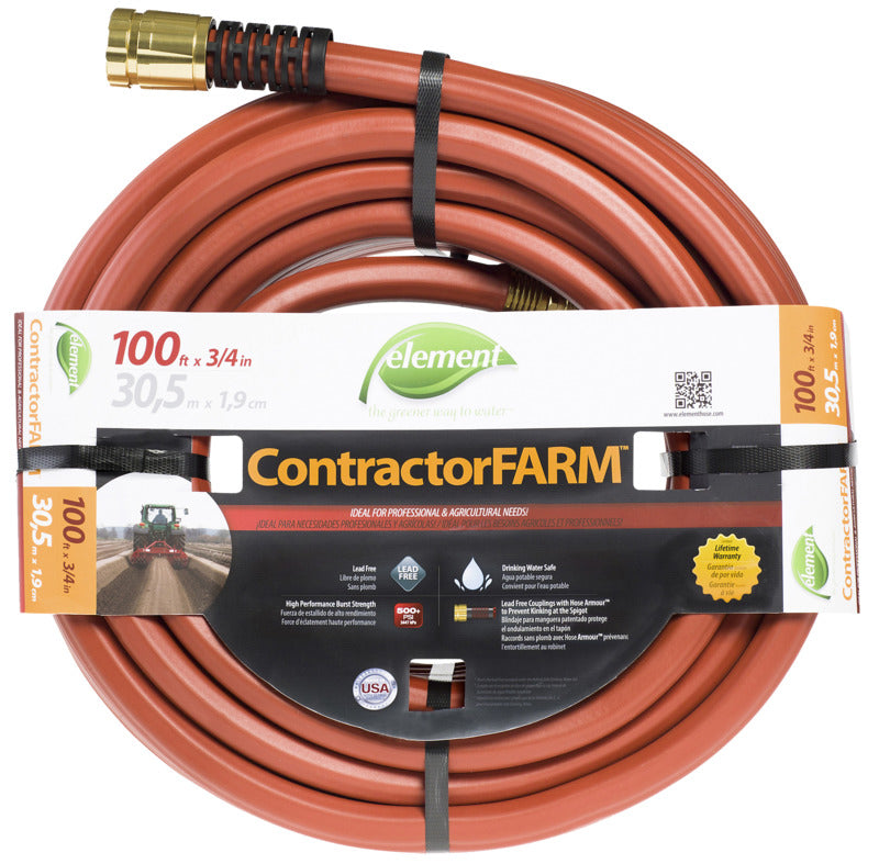 SWAN Swan ELCF34100 Water Hose with Aluminum Couplings, 100 ft L
