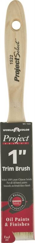 LINZER Linzer 1522-1 Paint Brush, 1 in W, 2-1/4 in L Bristle, China Bristle, Beaver Tail Handle