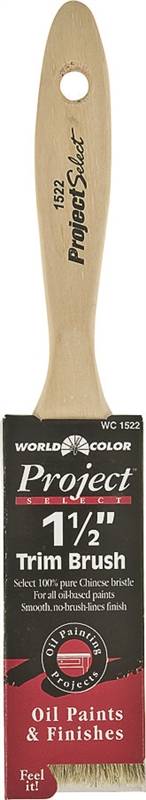 LINZER Linzer 1522-1.5 Paint Brush, 1-1/2 in W, 2-1/2 in L Bristle, China Bristle, Beaver Tail Handle