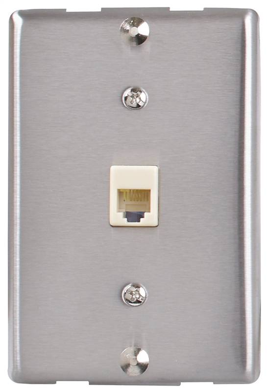 ZENITH Zenith TW1001WPS Wall Phone Jack, Silver ELECTRICAL ZENITH