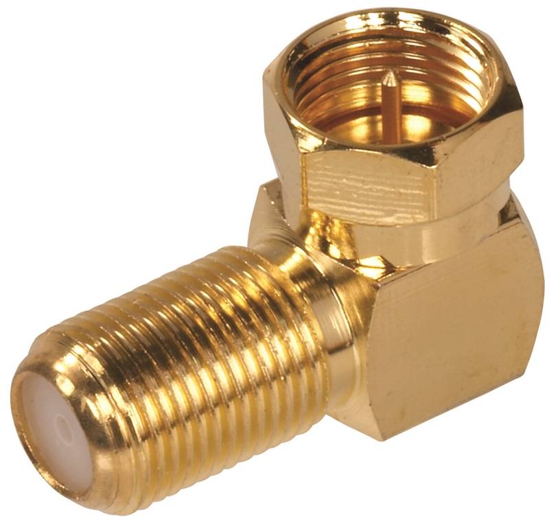 ZENITH Zenith VA1001RG6RA Coaxial Connector, F Connector, 90 deg Orientation, Gold ELECTRICAL ZENITH