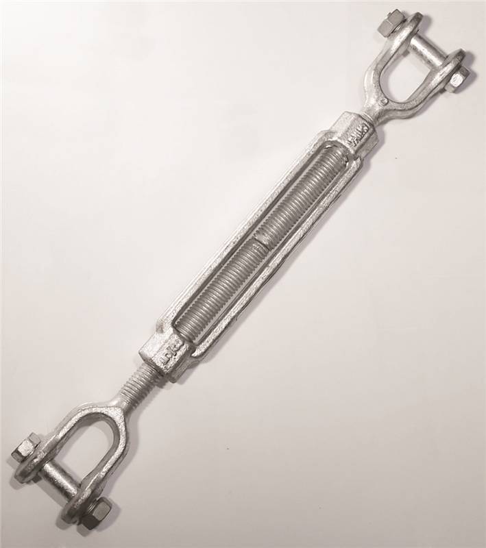 BARON Baron 19-1/2X9 Turnbuckle, 2200 lb Working Load, 1/2 in Thread, Jaw, Jaw, 9 in L Take-Up, Galvanized Steel