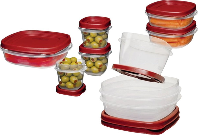NEWELL RUBBERMAID HOME Rubbermaid 1777170 Food Container Set, 0.5, 1.25, 2, 3, 5 Cups, Plastic, Clear HOUSEWARES NEWELL RUBBERMAID HOME