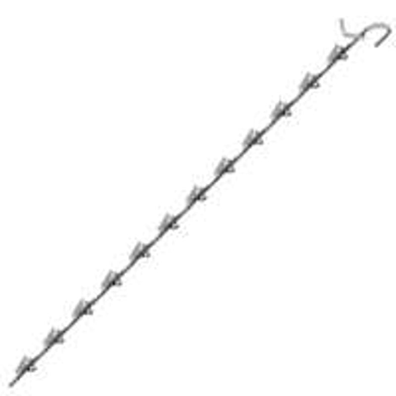 SOUTHERN IMPERIAL Southern Imperial R44-SWR-12 Wand Retailer, 12-Clip, Spring Steel, Galvanized
