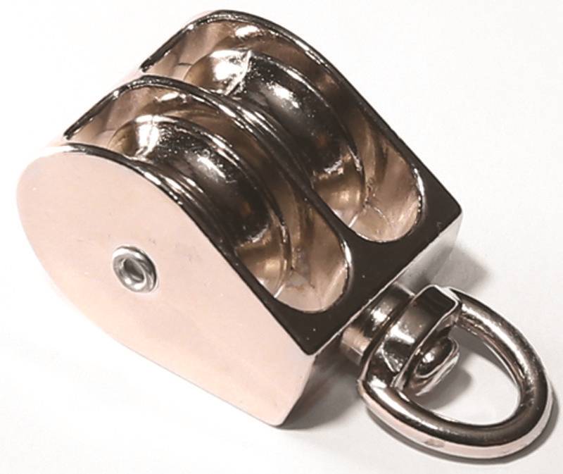 BARON Baron 0178ZD-1-1/2 Rope Pulley, Double Swivel Eye, 5/8 in Dia Eye, 5/16 in Rope, 1-1/2 in Sheave, Cadmium HARDWARE & FARM SUPPLIES BARON