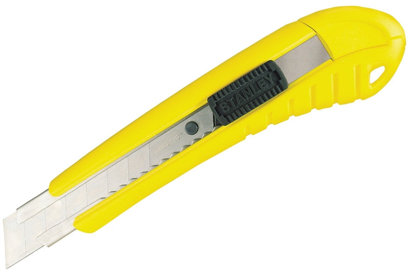 STANLEY STANLEY Quick-Point Series 10-280 Utility Knife, 18 mm W Blade, Stainless Steel Blade, Ergonomic Handle, Yellow Handle TOOLS STANLEY