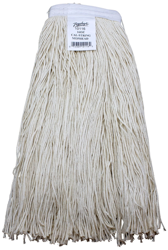 ZEPHYR MANUFACTURING Zephyr 10124 Mop Head, 24 oz Headband, Cotton, Natural CLEANING & JANITORIAL SUPPLIES ZEPHYR MANUFACTURING