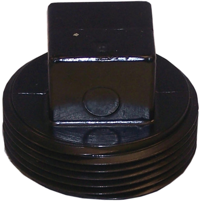IPEX USA LLC-CANPLAS Canplas 103054SBC Threaded Plug, 4 in, MNPT, ABS, Black, SCH 40 Schedule LAWN & GARDEN IPEX USA LLC-CANPLAS