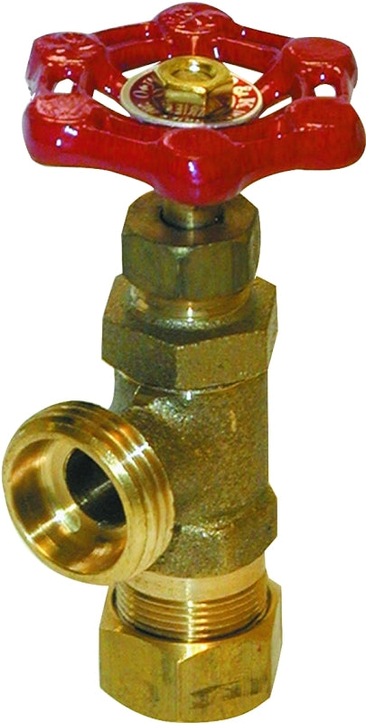 B & K INDUSTRIES B & K ProLine Series 102-033 Boiler Drain Valve, 1/2 in Connection, Compression x Hose, 125 psi Pressure, Brass Body PLUMBING, HEATING & VENTILATION B & K INDUSTRIES