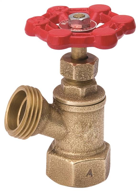B & K INDUSTRIES B & K ProLine Series 102-804HC Boiler Drain Valve, 3/4 in Connection, FIP, 125 psi Pressure, Brass Body