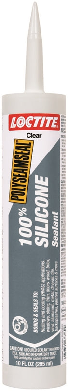 LOCTITE Loctite POLYSEAMSEAL 1508974 Silicone Sealant, Clear, -30 to 250 deg F, 10 oz Cartridge