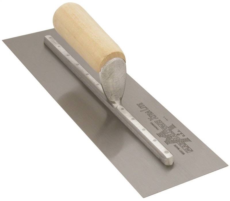 MARSHALLTOWN Marshalltown MX64 Finishing Trowel, 14 in L Blade, 4 in W Blade, Spring Steel Blade, Straight Handle, Wood Handle TOOLS MARSHALLTOWN