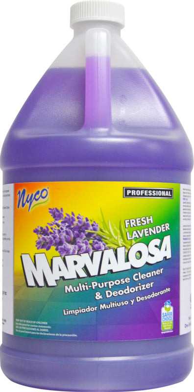 NYCO PRODUCTS nyco NL269-G4 Cleaner and Deodorizer, 4 gal Bottle, Liquid, Lavender, Purple