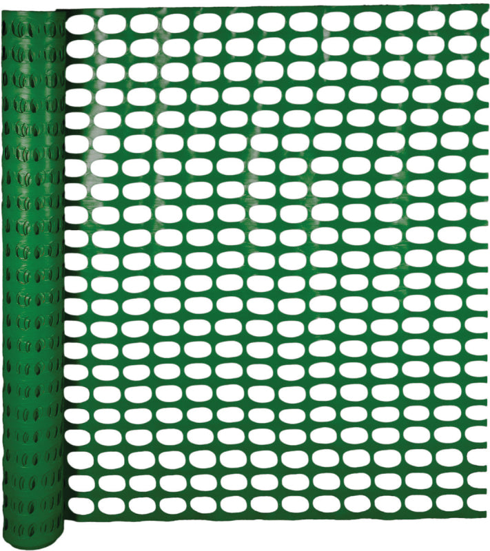 MUTUAL INDUSTRIES Mutual Industries 14973-38-48 Snow Fence, 100 ft L, 1-3/4 x 2-1/2 in Mesh, Polyethylene, Green