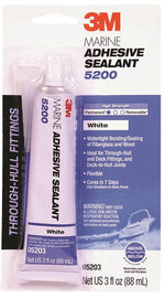 3M 3M 5203 Marine Adhesive Sealant, Paste, White, 3 oz Tube