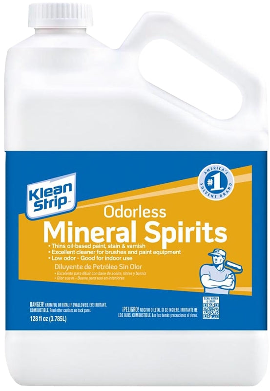 KLEAN STRIP Klean Strip GKSP94214 Mineral Spirit Thinner, Liquid, Solvent, Light Yellow, 1 gal Can PAINT KLEAN STRIP