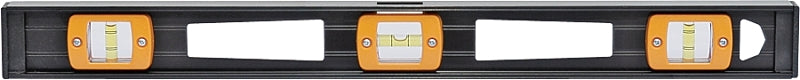 HULTAFORS Johnson 3772 I-Beam Level, 72 in L, 5-Vial, 2-Hang Hole, Non-Magnetic, Aluminum, Black