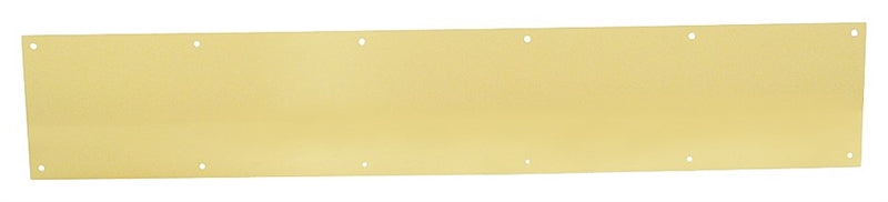 SCHLAGE BUILDERS HARDWARE Schlage SC8400PA3-8X34 Kick Plate, 34 in L, 8 in W, Aluminum, Brass HARDWARE & FARM SUPPLIES SCHLAGE BUILDERS HARDWARE