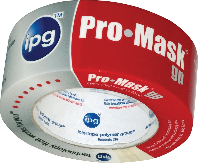 INTERTAPE POLYMER IPG 5103-2/91394 Masking Tape, 60 yd L, 1.87 in W, Smooth Crepe Paper Backing, Beige