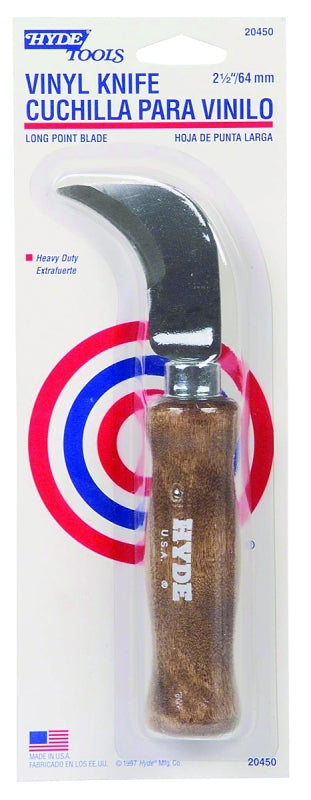 HYDE Hyde 20450 Floor Knife, 2-1/2 in W Blade, Cutlery Steel Blade, Hardened, Honed and Tempered Handle, Fiber Handle TOOLS HYDE