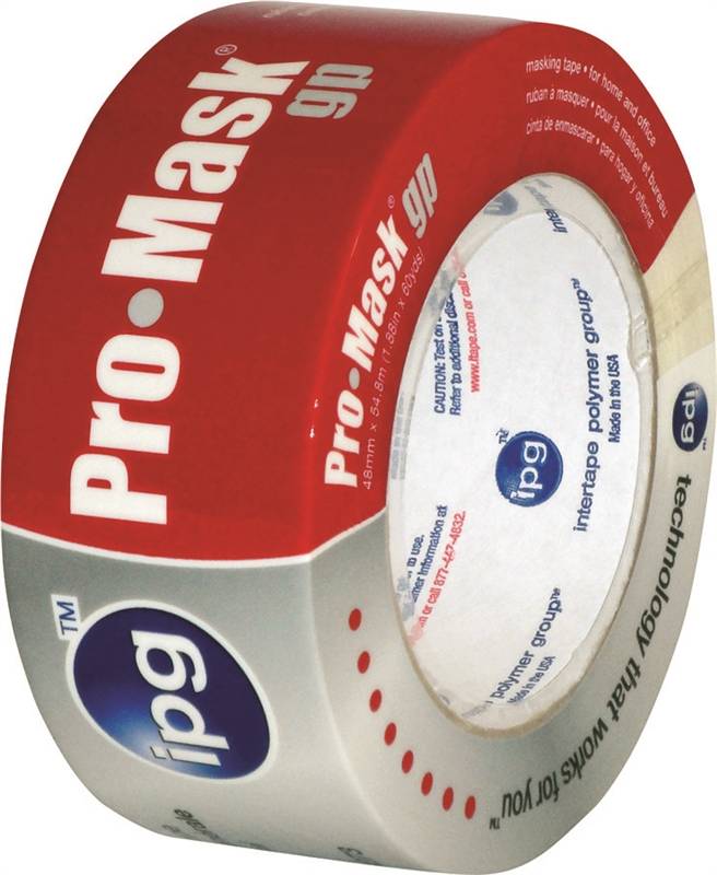 INTERTAPE POLYMER IPG 5104-3 Masking Tape, 60 yd L, 2.81 in W, Crepe Paper Backing, Beige