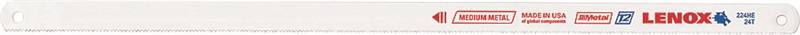 LENOX Lenox 20155S224HE Hacksaw Blade, Tuff Teeth, Bi-Metal, 1/2 in W, 12 in L, 24 TPI