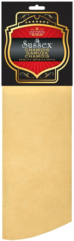 SUSSEX Sussex 85-135 Chamois, 3-1/2 sq-ft, Leather, Tan AUTOMOTIVE SUSSEX
