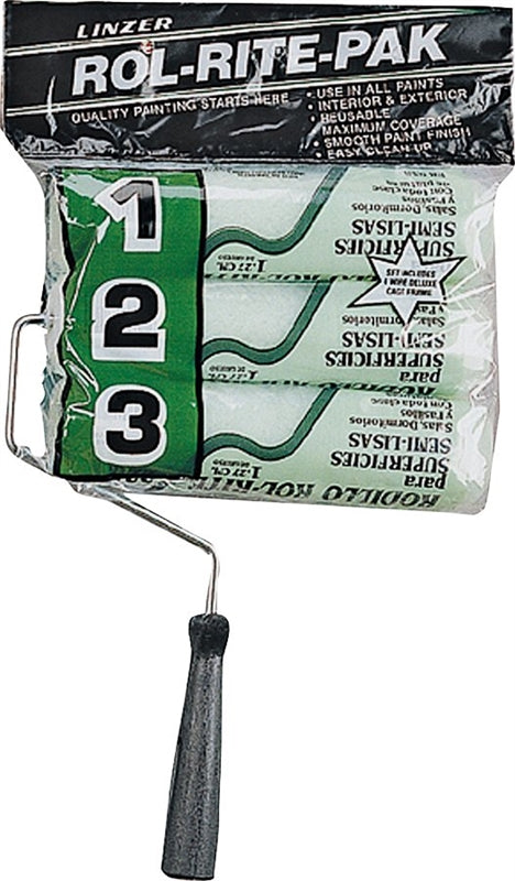 LINZER Linzer 9383 Roller and Frame Set, 3/8 in Nap, 9-1/2 in L Roller PAINT LINZER