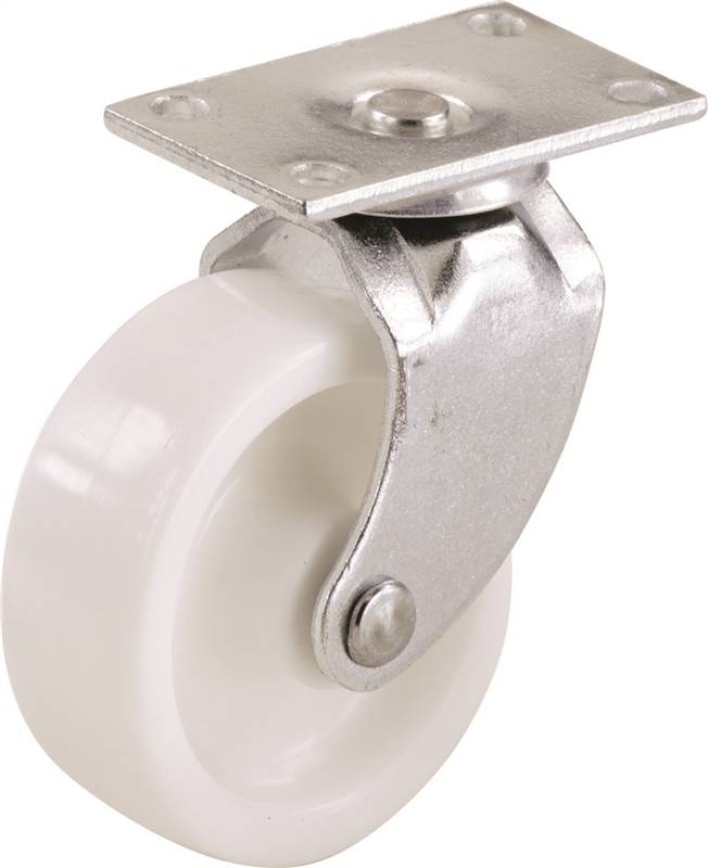 SHEPHERD Shepherd Hardware 9054 Swivel Caster, 1-1/4 x 1-3/4 in Plate, 4.63 in W x 1-1/2 in D x 6-1/2 in H Dimensions, White HARDWARE & FARM SUPPLIES SHEPHERD