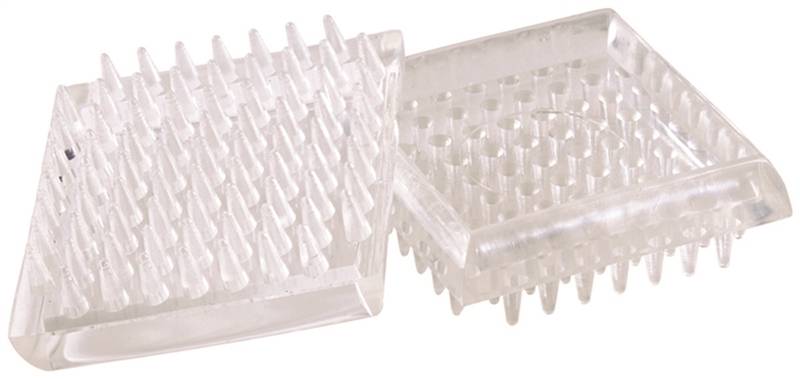 SHEPHERD Shepherd Hardware 9083 Caster Cup, Square, 1-7/8 in Dimensions, Plastic, Clear, 4/PK HARDWARE & FARM SUPPLIES SHEPHERD