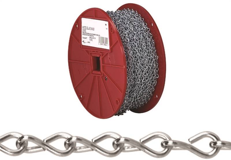 CAMPBELL CHAIN Campbell AW0801427 Single Jack Chain, #14, 200 ft L, Carbon Steel, Zinc, 16 lb Working Load
