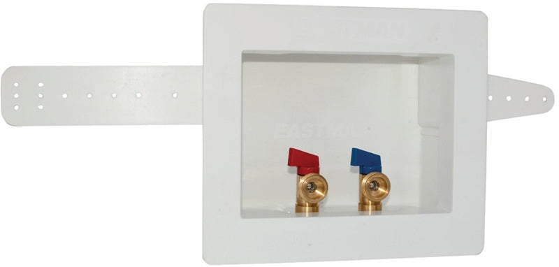 CASH ACME Eastman 60244/38937 Washing Machine Outlet Box with Valve, 1/2, 3/4 in Connection, Brass/Polystyrene PLUMBING, HEATING & VENTILATION CASH ACME
