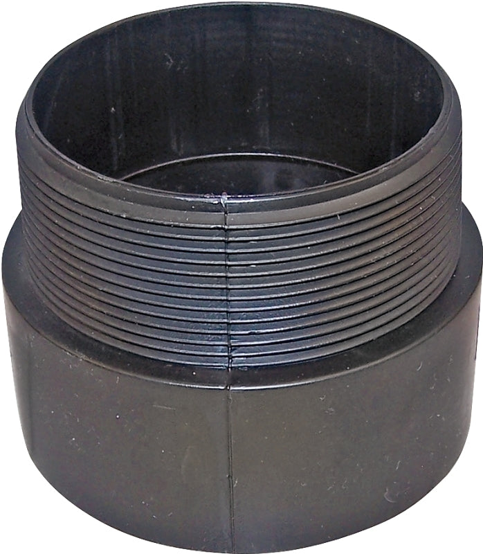 IPEX USA LLC-CANPLAS Canplas 102873BC Pipe Adapter, 3 in, MNPT x Hub, ABS, Black, SCH 40 Schedule LAWN & GARDEN IPEX USA LLC-CANPLAS