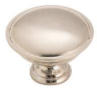 AMEROCK Amerock 14403SCH Cabinet Knob, 1-5/16 in Projection, Zinc, Brushed Chrome