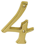 SCHLAGE BUILDERS HARDWARE Schlage SC2-3046-605 #4 House Number, Character: 4, 4 in H Character, Brass Character, Brass HARDWARE & FARM SUPPLIES SCHLAGE BUILDERS HARDWARE