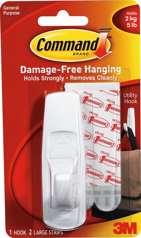 COMMAND Command 17003CS Clip Strip, 0.46 in Thick, Plastic Backing, White, 5 lb ELECTRICAL COMMAND