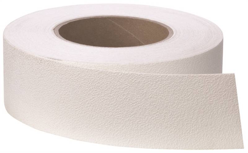 3M 3M Safety-Walk 7744 Resilient Tread, 60 ft L, 2 in W, Vinyl Backing, White PAINT 3M