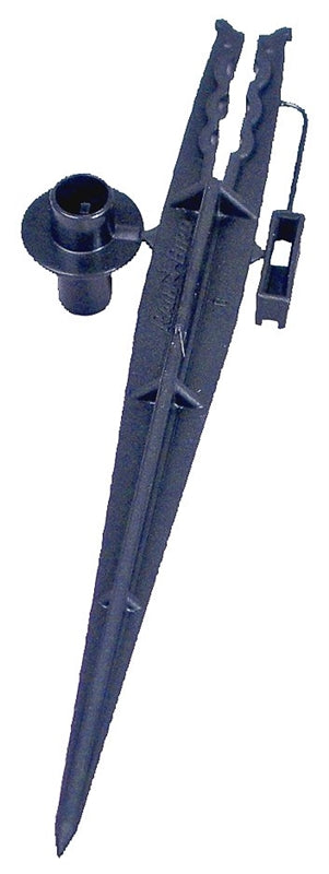 RAINBIRD Rain Bird TS25/10PS Tubing Stake with Bug Guard, 1/4 in Dia, Plastic, Black