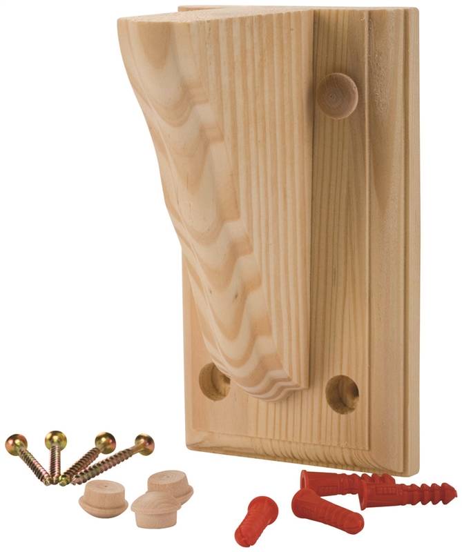 WADDELL Waddell 1353 Shelf Bracket, Pine Wood, Natural