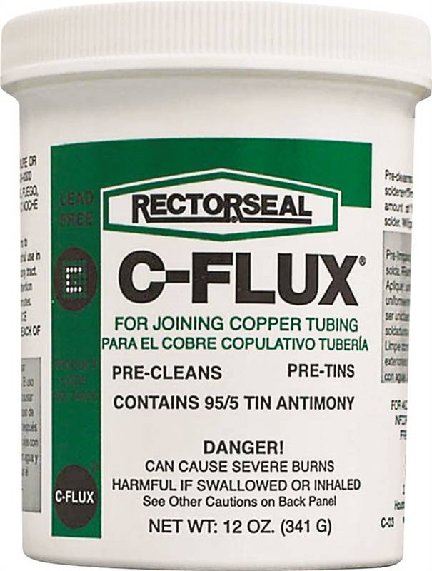 RECTORSEAL Nokorode C-Flux Series 74025 Soft Soldering Flux, 12 oz Jar, Paste, Gray PLUMBING, HEATING & VENTILATION RECTORSEAL